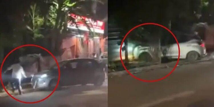 i10 car driver's rampage on Kanpur's VIP road