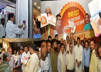 AK Sharma's interaction with traders and shopkeepers in Hazratganj
