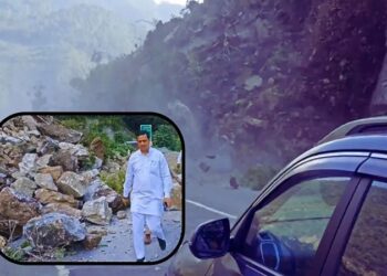 BJP MP Anil Baluni also had a narrow escape during the landslide.