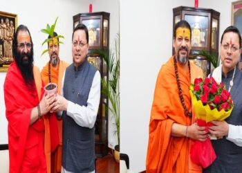 Kailashananda Giri Ji Maharaj and Ravindrapuri Ji Maharaj met CM Dhami