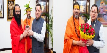 Kailashananda Giri Ji Maharaj and Ravindrapuri Ji Maharaj met CM Dhami