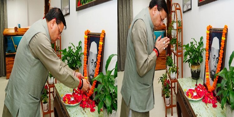 CM Dhami paid tribute to Pandit Govind Vallabh Pant on his birth anniversary