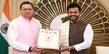 CM Dhami met Union Civil Aviation Minister Kinjarapu Rammohan Naidu
