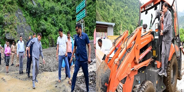 CM Dhami reached ground zero amidst the devastation