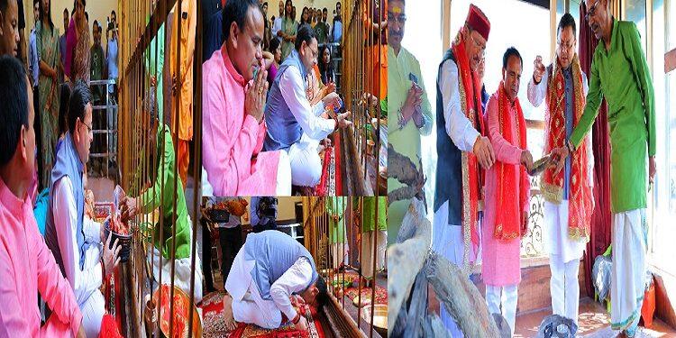 CM Dhami offered prayers at the temple of Maa Dhari Devi