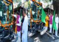 CM Dhami flagged off the vacuum-based road sweeping machine