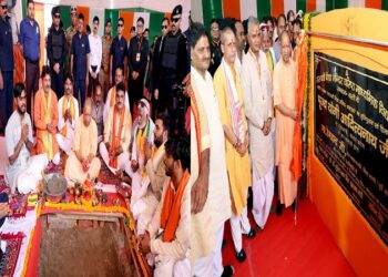 CM Yogi performed the Bhoomi Pujan of Saraswati Vidya Mandir Senior Secondary School, Basava