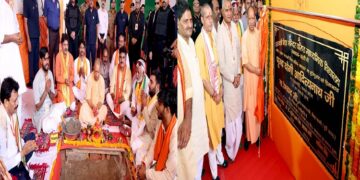 CM Yogi performed the Bhoomi Pujan of Saraswati Vidya Mandir Senior Secondary School, Basava