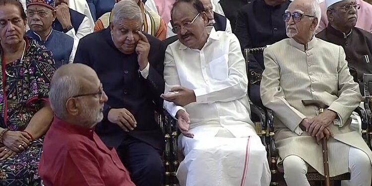 Jagdeep Dhankhar attended the swearing-in ceremony of the new Vice President