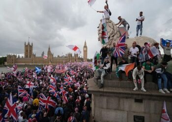 Anti-immigration protest in London