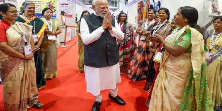 PM Modi meets women from self-help groups