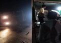Roadways bus overturned after going out of control