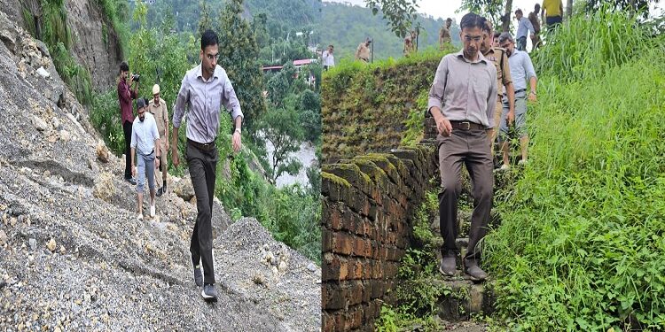 DM Savin Bansal reached the disaster affected areas