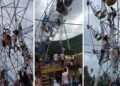 The swing suddenly broke while moving