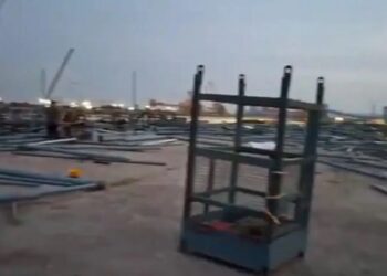 Scaffolding collapses at Ennore Thermal Power Plant