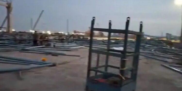 Scaffolding collapses at Ennore Thermal Power Plant