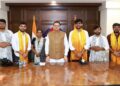 CM Dhami meets DUSU President and JNUSU Joint Secretary