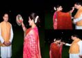 CM Dhami celebrated Karwa Chauth festival with his wife