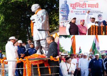 CM Dhami paid tribute to Sardar Patel.