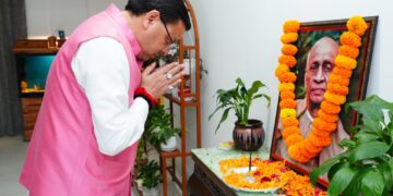 CM Dhami paid tribute to Sardar Patel on his 150th birth anniversary.