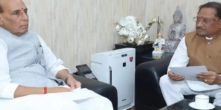 CM Vishnudev Sai met Union Defense Minister Rajnath Singh