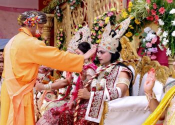 CM Yogi participated in the rajtilak ceremony of Lord Shri Ram.