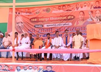 CM Yogi at the Shahpur rally