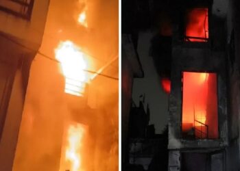 Fire breaks out at illegal warehouse in Aliganj