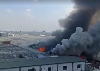 A massive fire broke out at Hazrat Shahjalal International Airport.