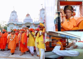 CM Yogi participated in the 'Vijay Shobha Yatra'