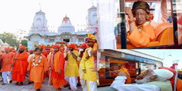 CM Yogi participated in the 'Vijay Shobha Yatra'