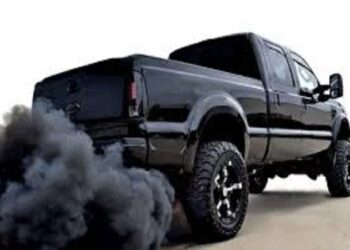 Black smoke coming out of the car