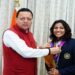 Female cricketer Sneh Rana met CM Dhami