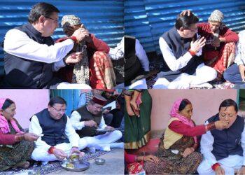 CM Dhami reached among the disaster-affected families