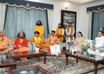 Saint community blessed CM Dhami