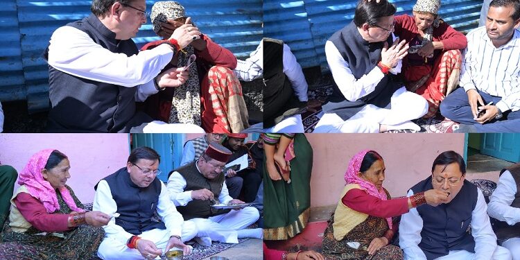 CM Dhami reached among the disaster-affected families