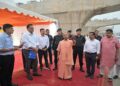 CM Yogi inspects construction work of Gorakhpur's first six-lane flyover