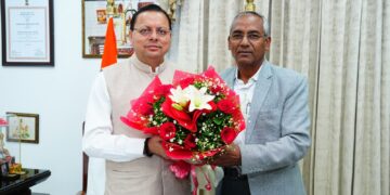 Dr. Mohan Singh Bisht met CM Dhami