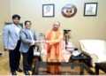 Sify Chairman Raju Vegesanane meets CM Yogi