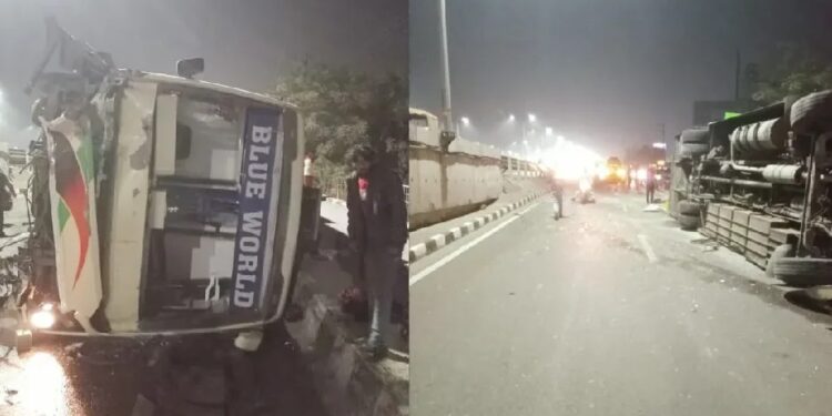 Haldwani-Delhi bus overturns on NH-9