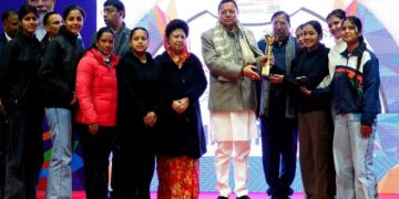 CM Dhami participated in the closing ceremony of the MP Sports Festival.