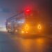 The speed of buses should not exceed 40 kmph in fog.