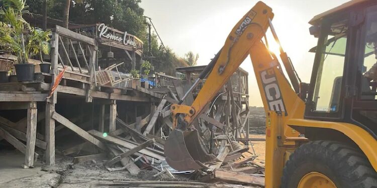 Bulldozers run on Romeo Lane Club in Goa