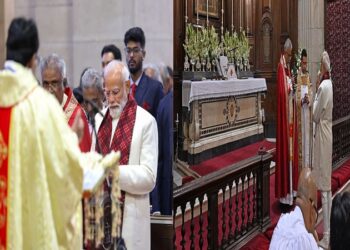 PM Modi reached church on Christmas