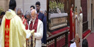 PM Modi reached church on Christmas