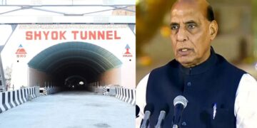 Rajnath Singh inaugurated the Shyok Tunnel