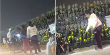 Flower pots stolen from Rashtriya Prerna Sthal