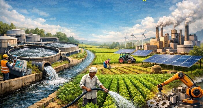 Waste water will also be used for farming and industry.