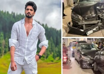 Actor Zeeshan Khan injured in a car accident