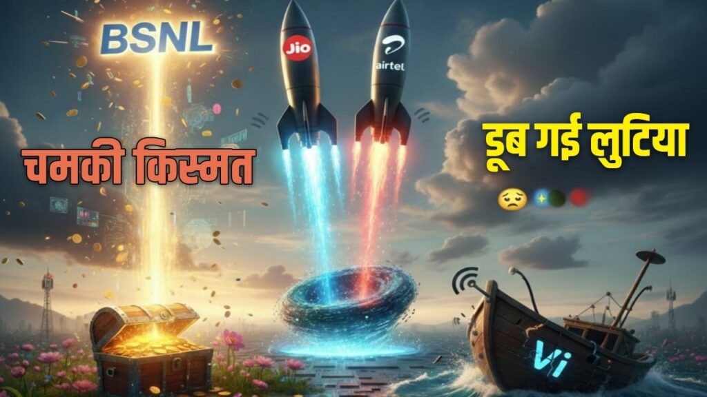 BSNL की ‘चमकी किस्मत’ लेकिन Vi की ‘डूब गई लुटिया’, Jio-Airtel का ऐसा हुआ हाल